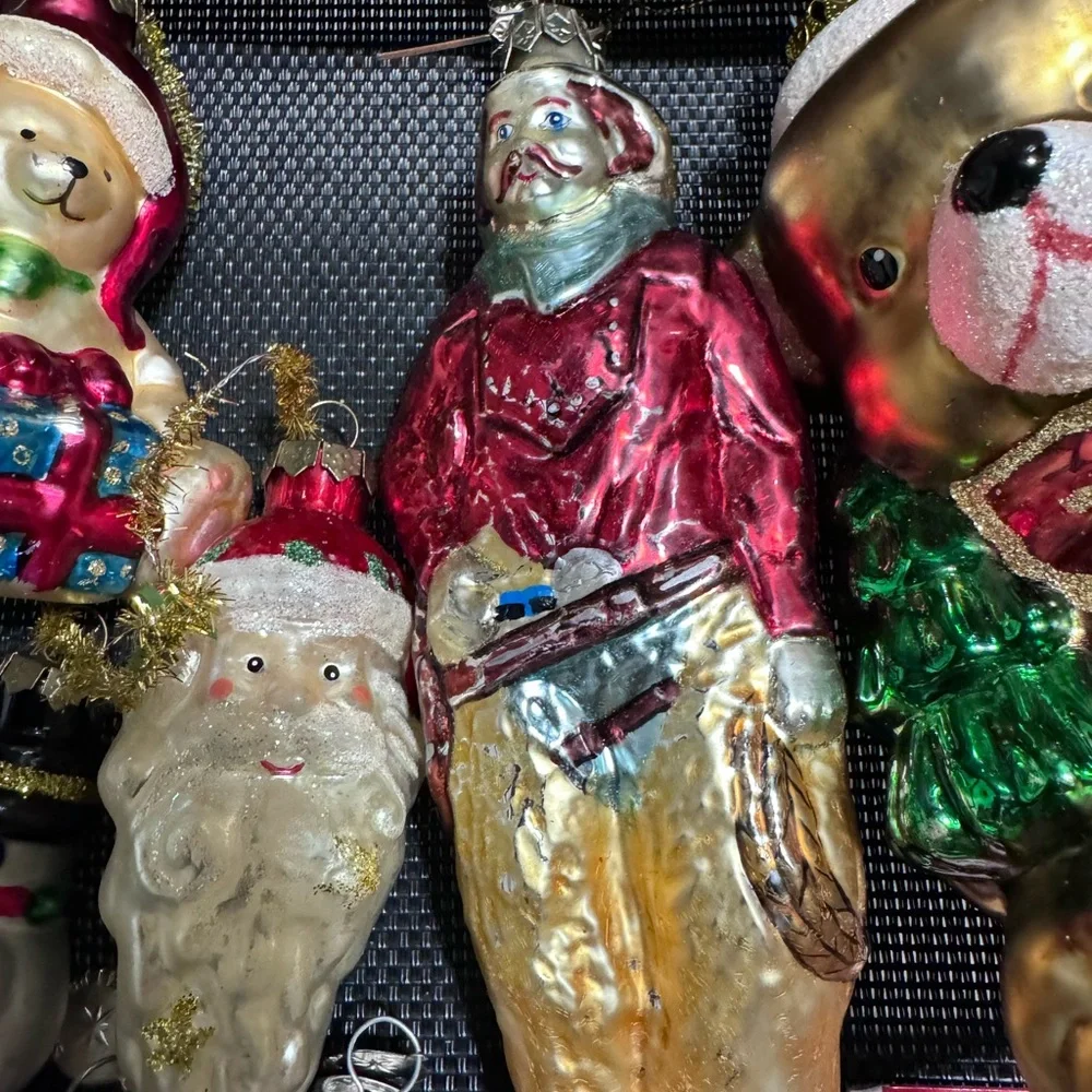 Radko Adler Dept 56 Christmas Snowman‎ Santa Mercury Glass Cowboy Slots Teddy
